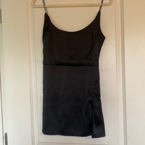 As You Satin Mini Dress with Slit